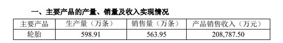 主要產(chǎn)品產(chǎn)量、銷量及收入