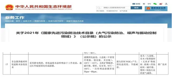 《國(guó)家先進(jìn)污染防治技術(shù)目錄(大氣污染防治、噪聲與振動(dòng)控制領(lǐng)域)》