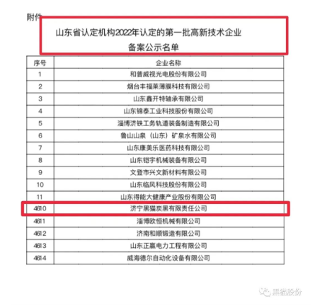 喜報(bào)！濟(jì)寧黑貓順利通過2022年高新技術(shù)企業(yè)認(rèn)定