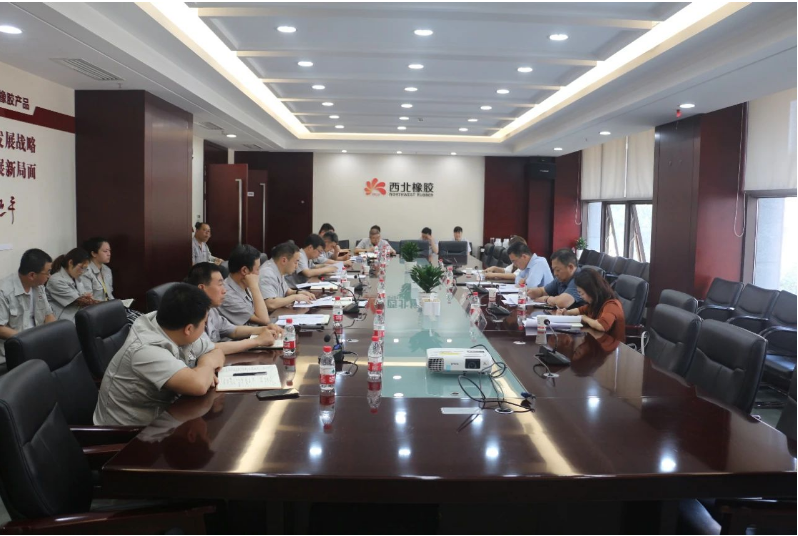 為加強(qiáng)安全生產(chǎn)管理，確保安全底線，延長石油集團(tuán)公司安全包聯(lián)領(lǐng)導(dǎo)解金城一行于今日來到陜西延長石油西北橡膠有限公司，展開了包聯(lián)單位的安全專項督查工作。在張航偉公司總經(jīng)理和黨委副書記的陪同下，相關(guān)領(lǐng)導(dǎo)班子成員和部門負(fù)責(zé)人參加了座談交流。