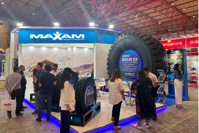 印度尼西亞雅加達礦業(yè)展覽會(MINING INDONESIA)隆重舉行，吸引了來自中國、俄羅斯、越南、迪拜、日本、韓國、馬來西亞、孟加拉等國家的多家特種輪胎企業(yè)前來參展。賽輪集團旗下特種輪胎品牌邁馳在此次展會上嶄露頭角。