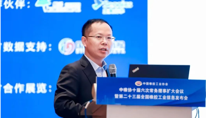 中國橡膠工業(yè)協(xié)會副會長兼秘書長雷昌純作了“橡膠工業(yè)經(jīng)濟(jì)運(yùn)行情況分析和協(xié)會重點(diǎn)工作及展望”的報(bào)告。以詳實(shí)的數(shù)據(jù)，對1～8月份國家統(tǒng)計(jì)局?jǐn)?shù)據(jù)，以及橡膠行業(yè)主要經(jīng)濟(jì)運(yùn)行指標(biāo)進(jìn)行了分析，對橡膠行業(yè)專利申請情況進(jìn)行了匯總分析，介紹了橡膠行業(yè)開展的重點(diǎn)工作的進(jìn)展，并作了展望。