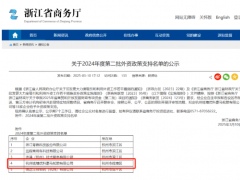 喜訊！杭州優(yōu)科豪馬輪胎入選浙2024年第二批外資扶持企業(yè)
